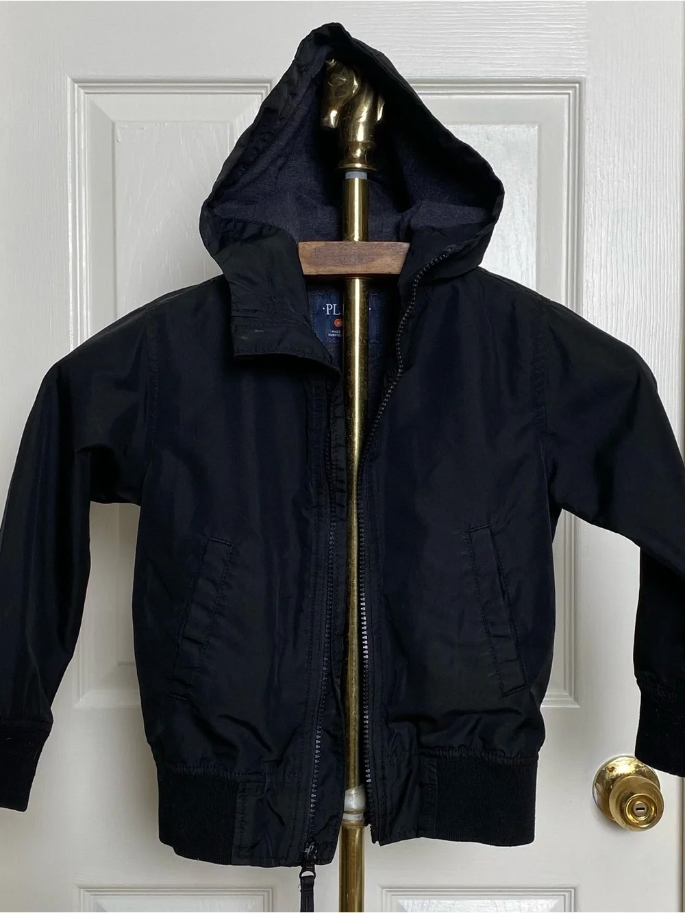 The Children’s Place Boy’s Black Nylon Windbreaker Rain Jacket